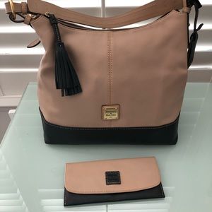 Dooney & Bourke Tan and Black Handbag and Wallet